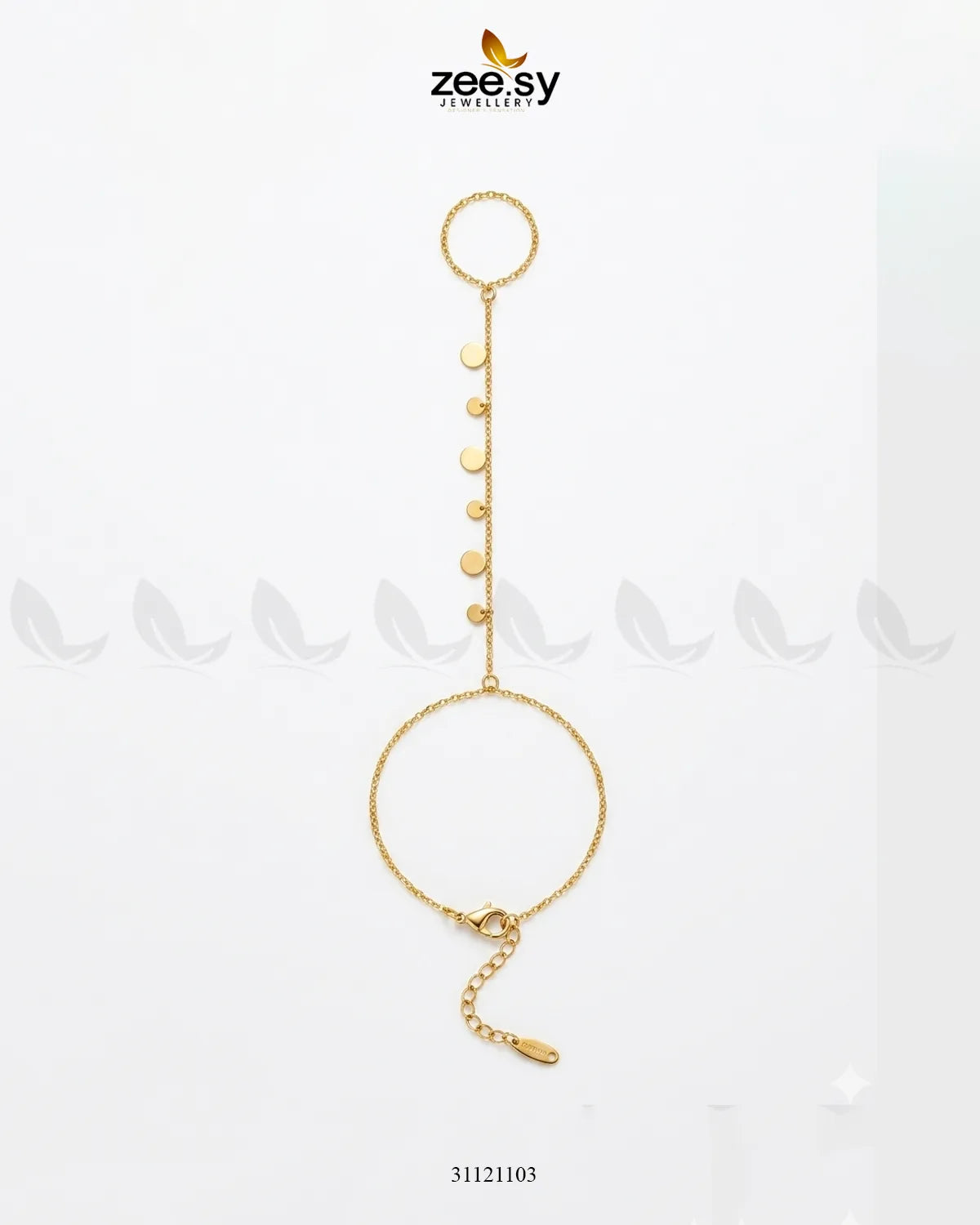 Floating Droplet Hand Bracelet