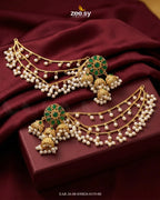 Floral Pearl Sahara Jhumka Earrings