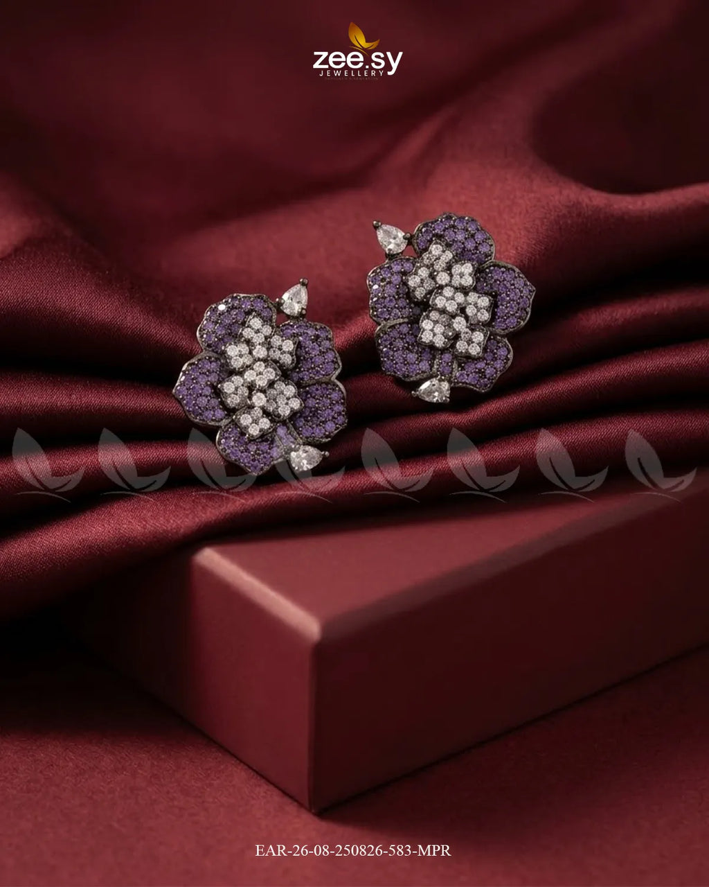 Forest Pave Zircon Earrings - Metallic