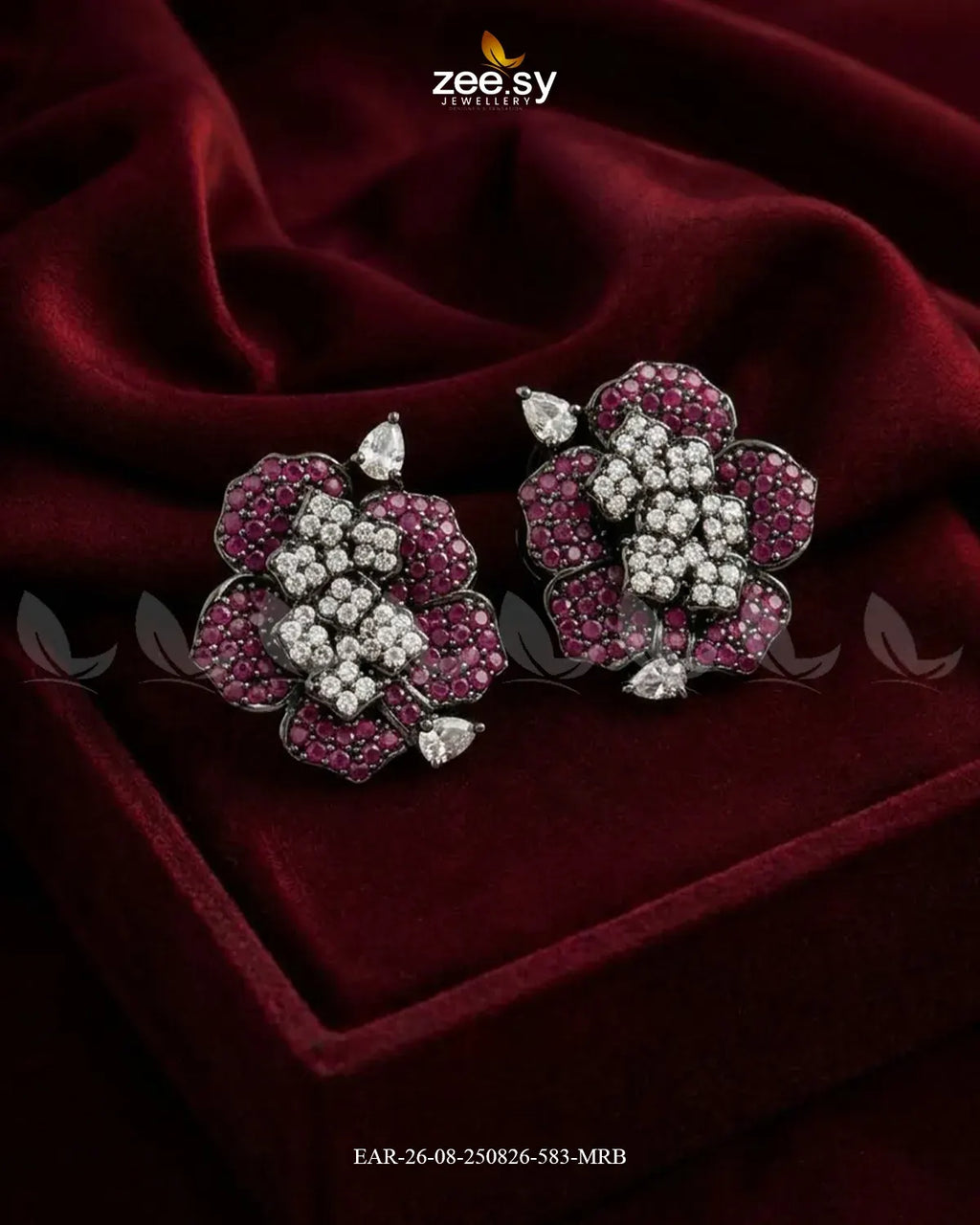 Forest Pave Zircon Earrings - Metallic