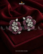 Forest Pave Zircon Earrings - Metallic