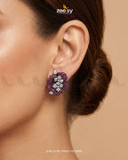 Forest Pave Zircon Earrings - Metallic