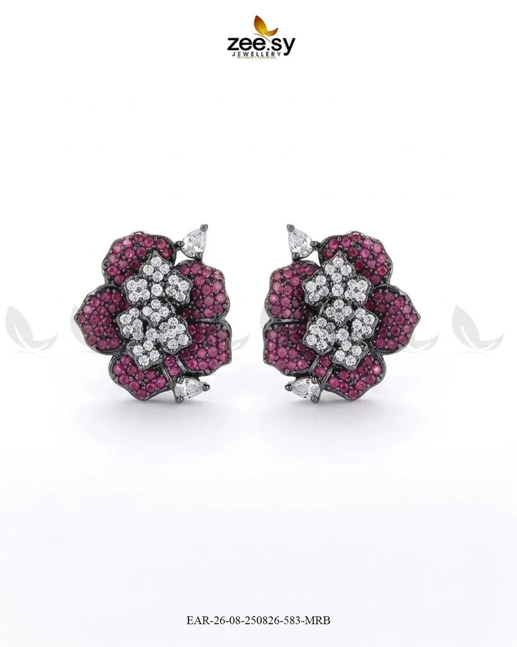 Forest Pave Zircon Earrings - Metallic