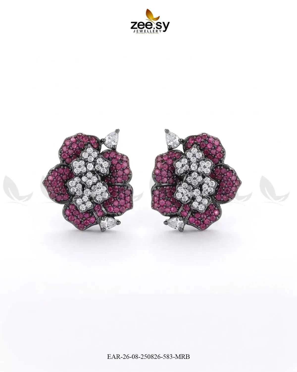 Forest Pave Zircon Earrings - Metallic