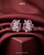 Forest Pave Zircon Earrings - Silver
