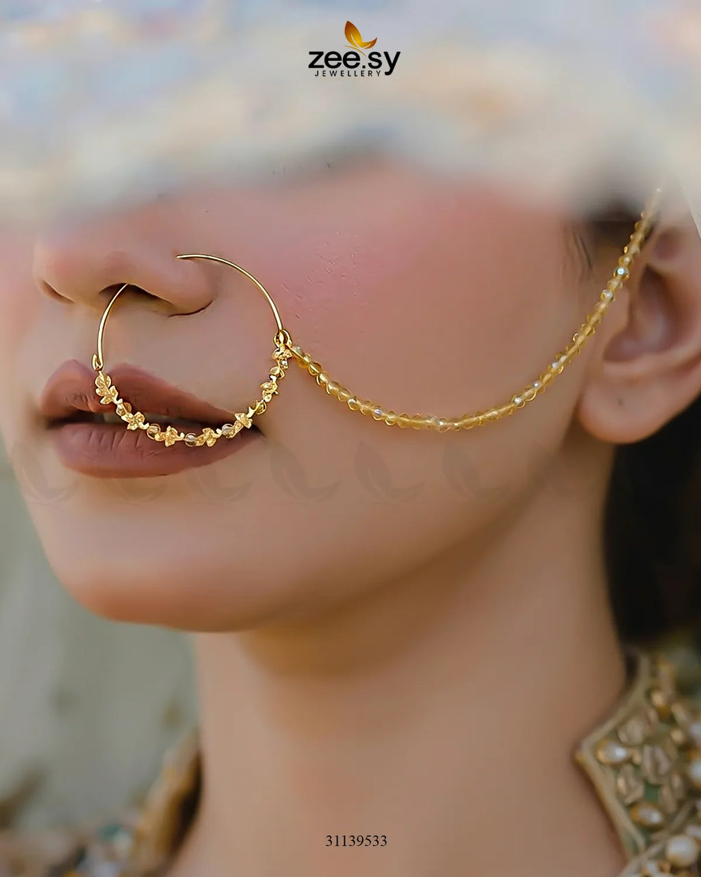 Garnet Crystal Minimal Nose Ring