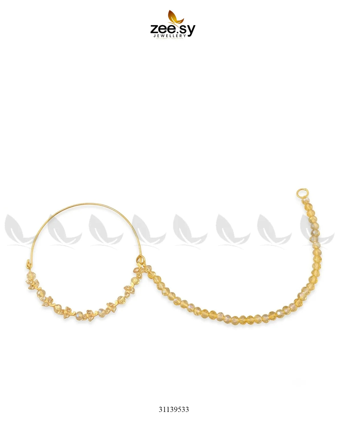Garnet Crystal Minimal Nose Ring