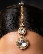 Geometric Bold Kundan Necklace Set