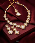 Geometric Bold Kundan Necklace Set