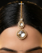 Geometric Bold Kundan Necklace Set