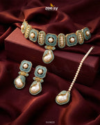 Glow Baroque Pearl Choker Set