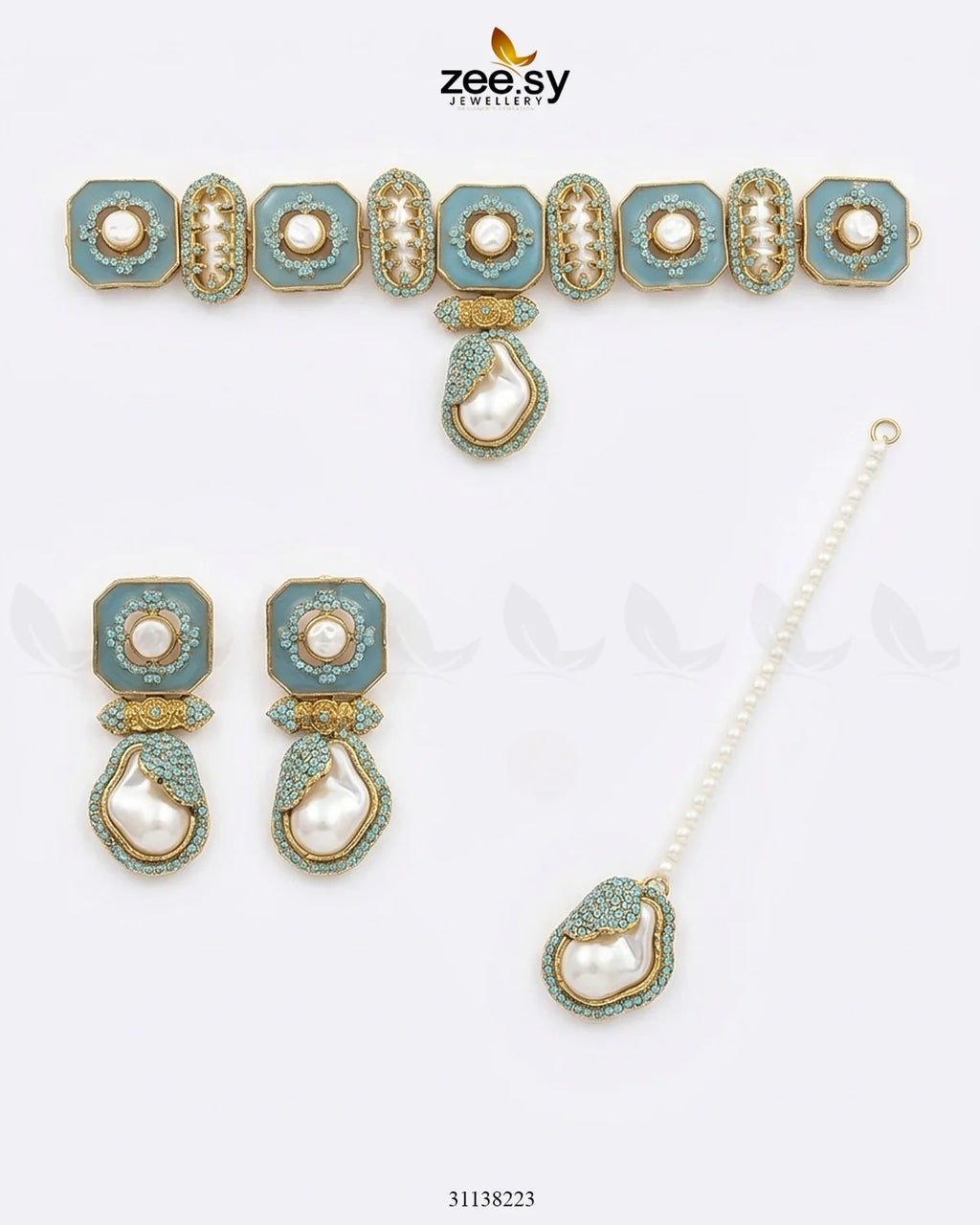 Glow Baroque Pearl Choker Set