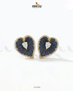 Golden Heart Cluster Pendant Set