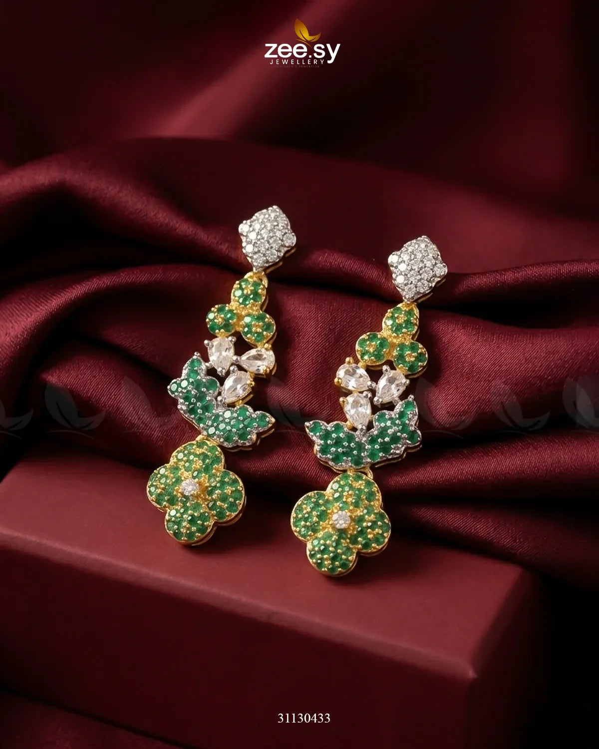 Golden Starburst Gemstone Earrings