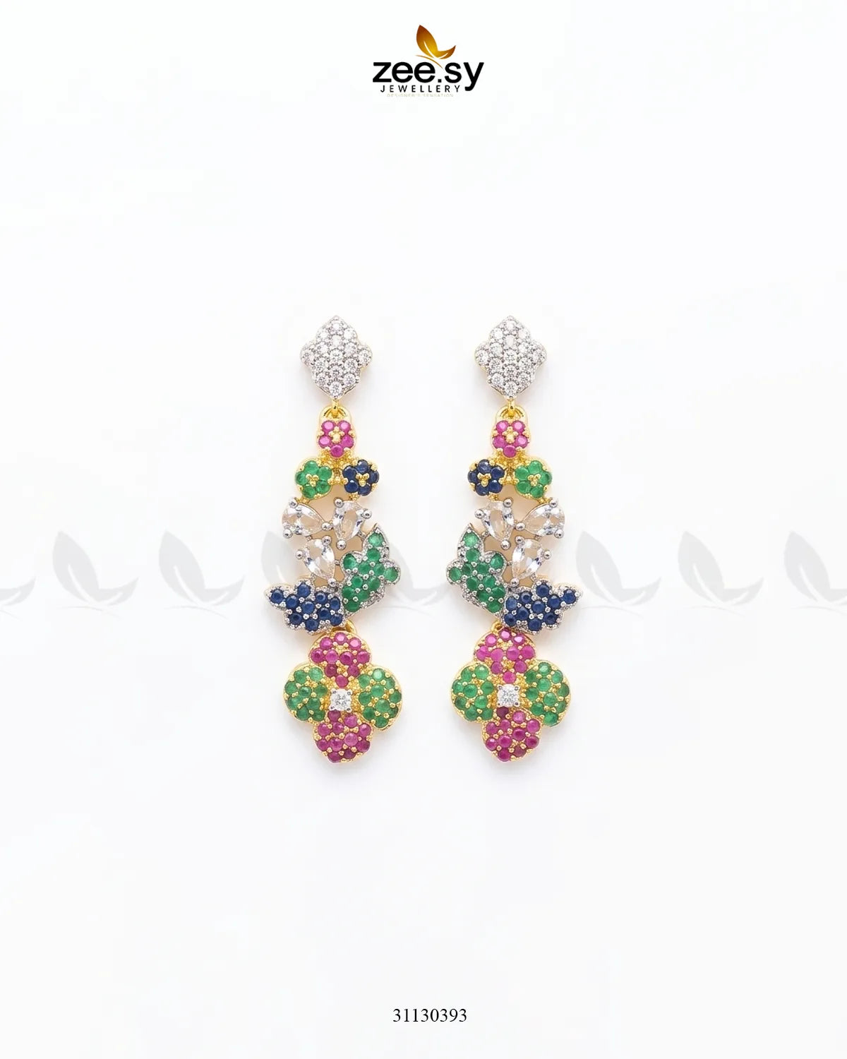 Golden Starburst Gemstone Earrings
