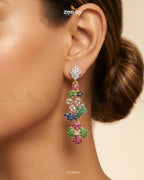 Golden Starburst Gemstone Earrings