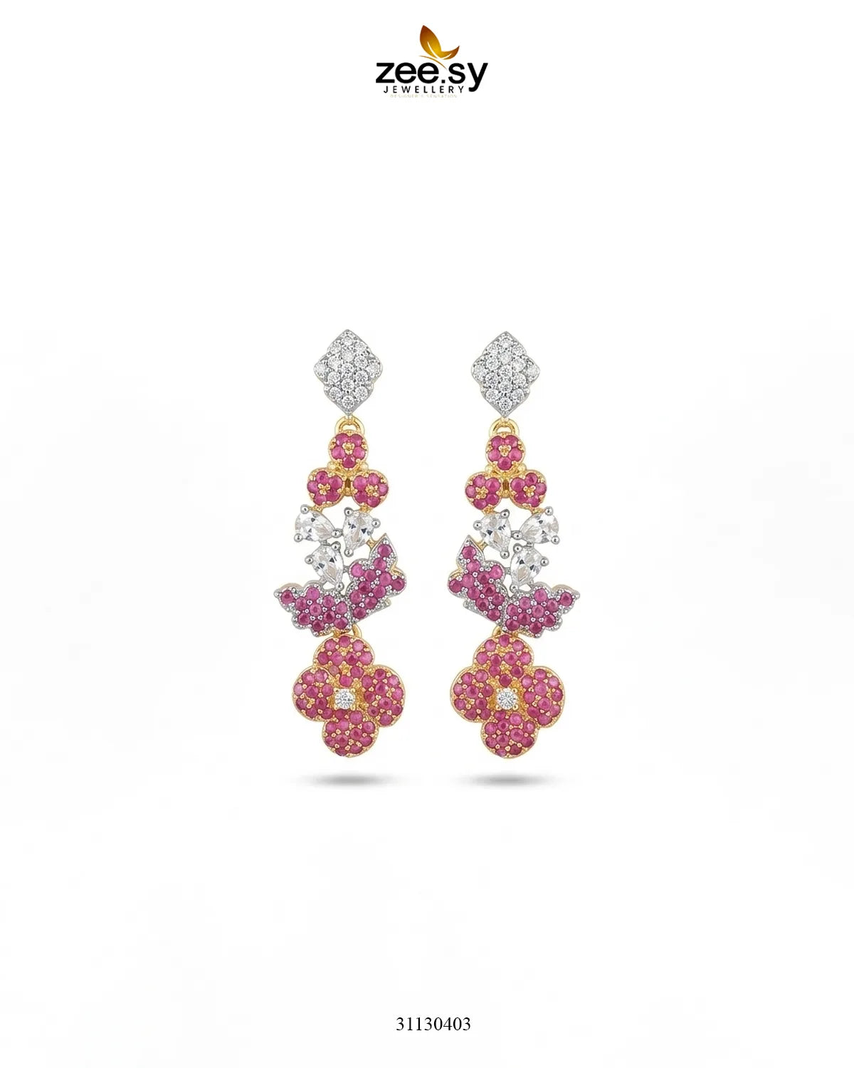 Golden Starburst Gemstone Earrings