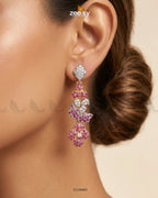 Golden Starburst Gemstone Earrings