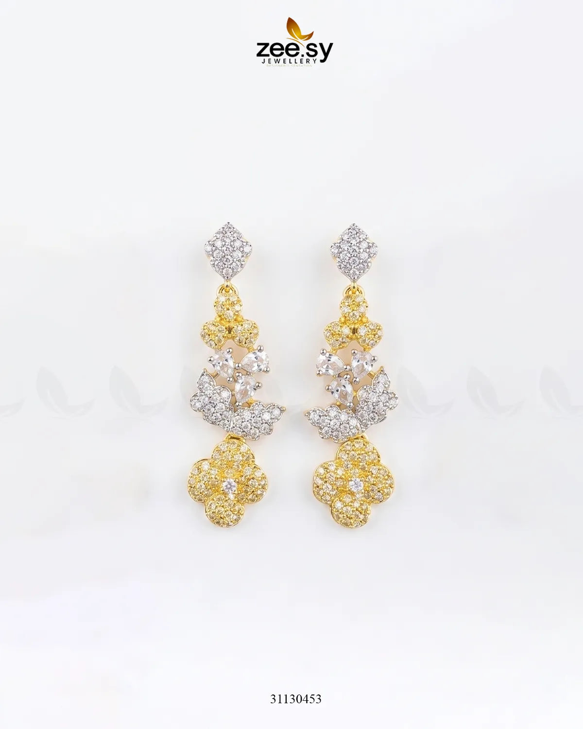 Golden Starburst Gemstone Earrings