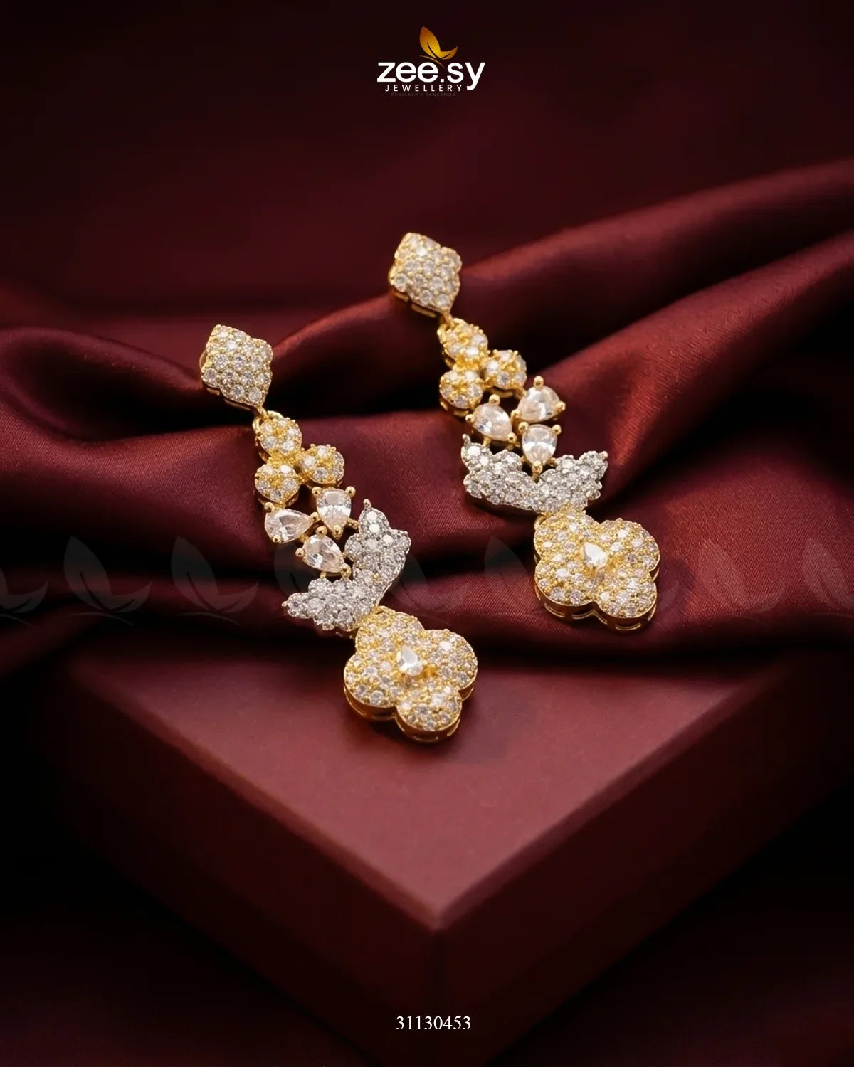 Golden Starburst Gemstone Earrings