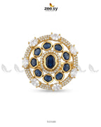 Golden Stunning Circle Crystal Ring