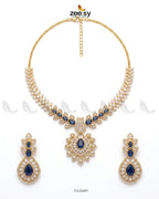 Golden Vine Zirconia Necklace Set