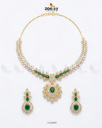 Golden Vine Zirconia Necklace Set