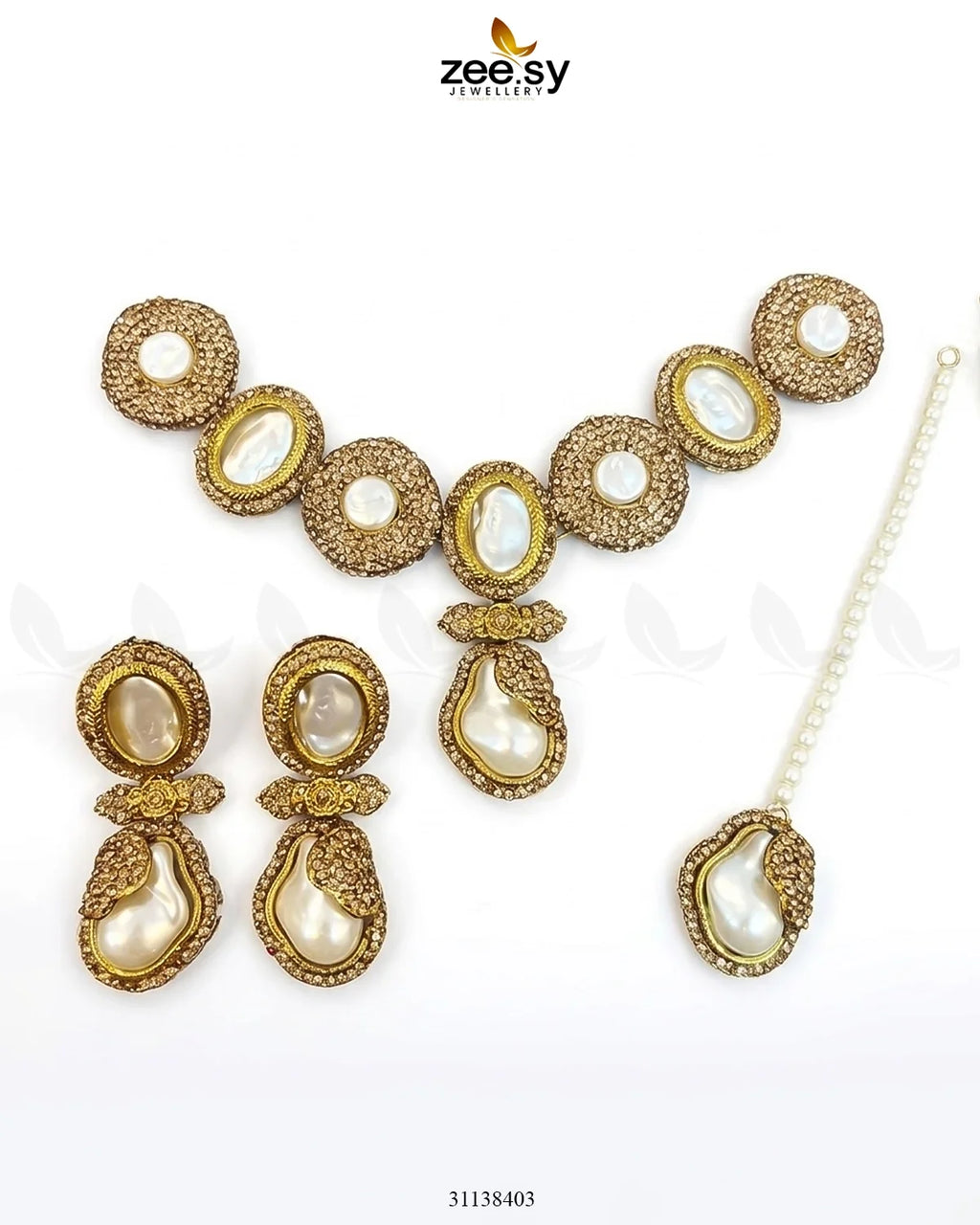 Gulnar Baroque Pearl Choker Set