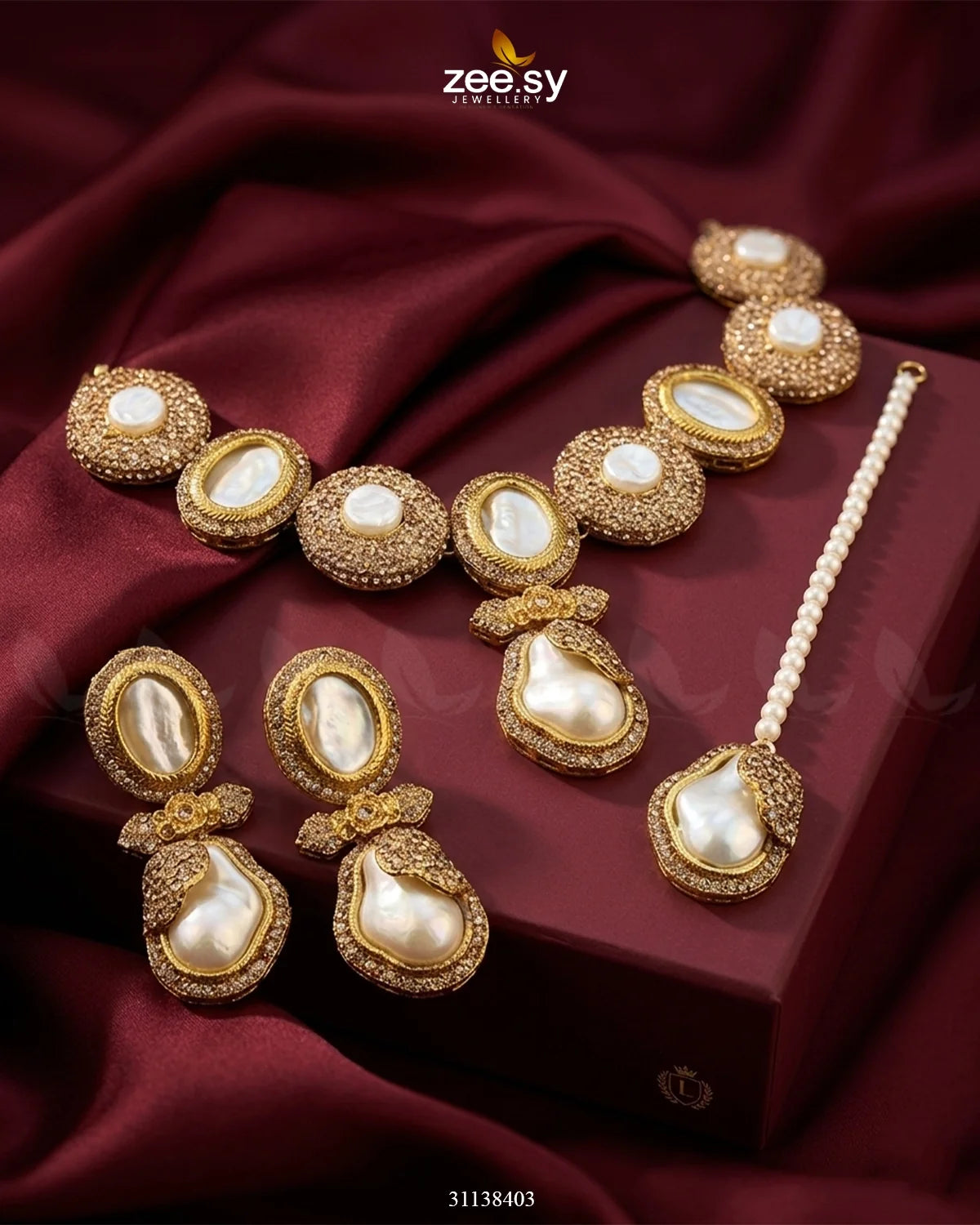 Gulnar Baroque Pearl Choker Set