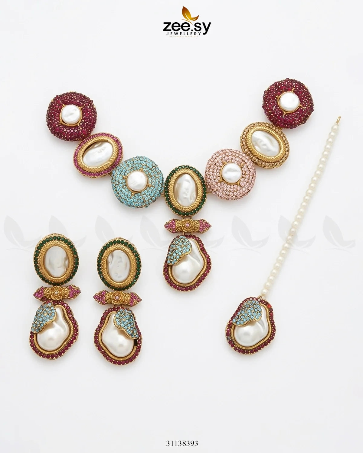 Gulnar Baroque Pearl Choker Set