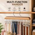Multifunctional Wood Hanger 8 Hooks Underwear Scarf Sling Tie Storage Rack Household Dormitory Clothes Drying Hangers Wardrobe Organizer Accessories