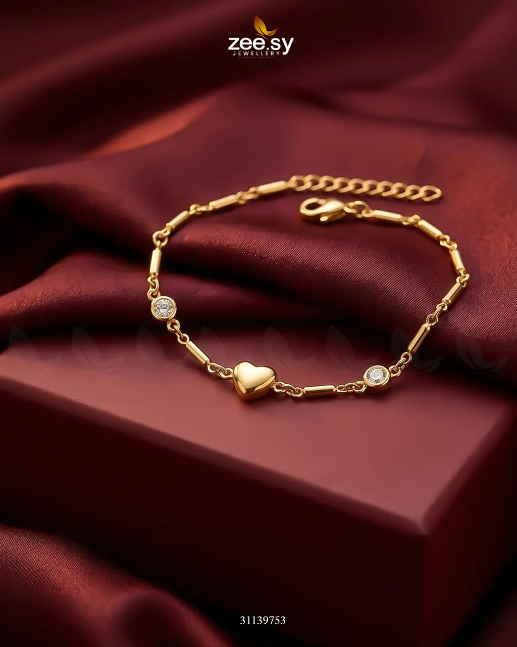 Heart Bezel Modern Zircon Bracelet