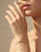 Heart Bezel Modern Zircon Bracelet
