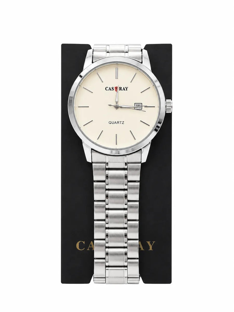 Cassray Quartz Dress Watch – Black – White