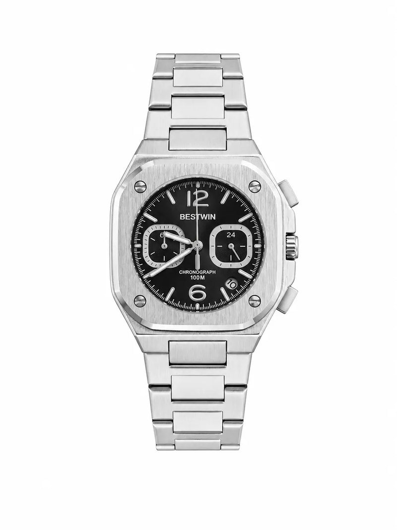 Bestwin Chronograph Bell & Ross BR 05 Style – Silver