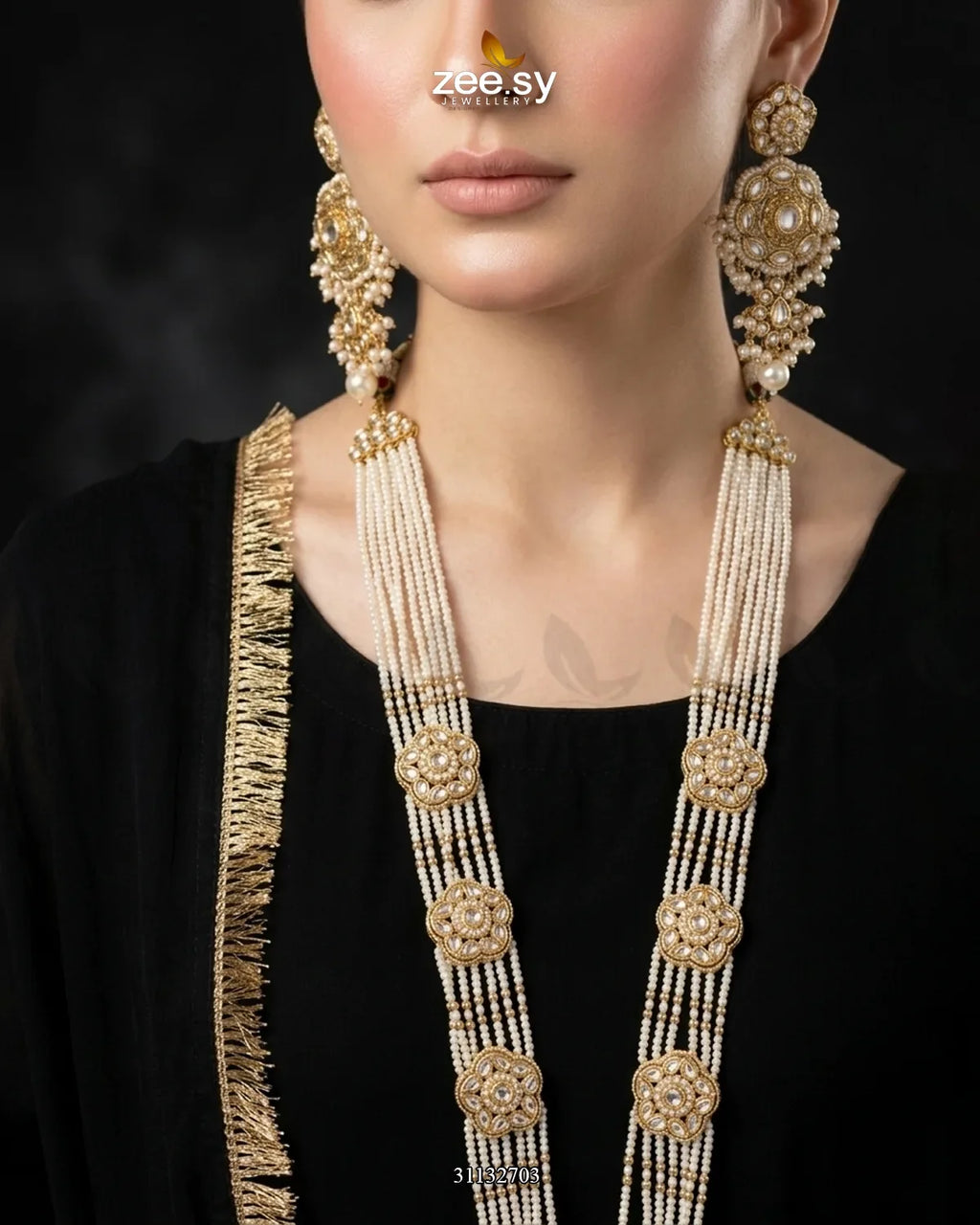Hyderabadi Bold Kundan Malla Set