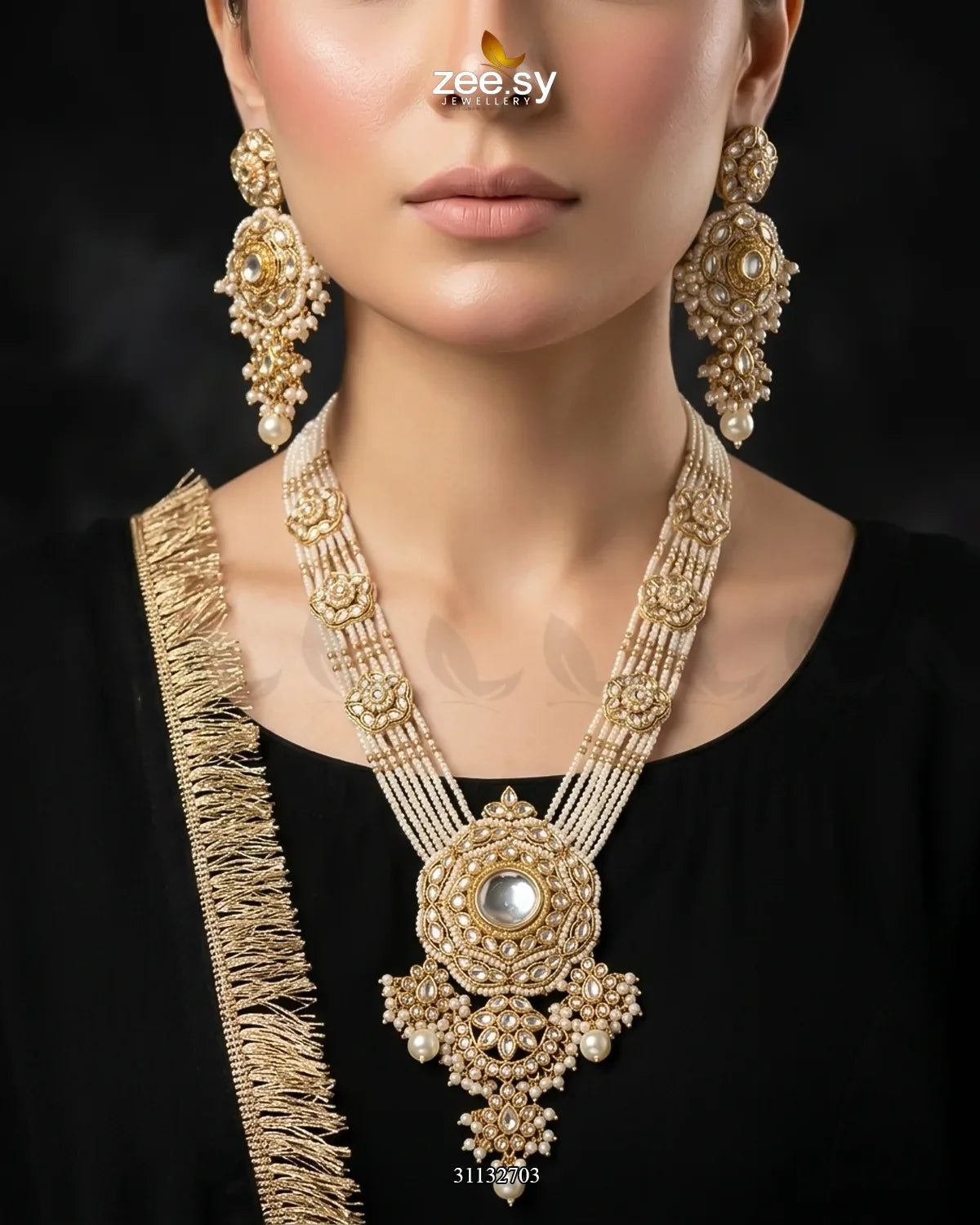 Hyderabadi Bold Kundan Malla Set