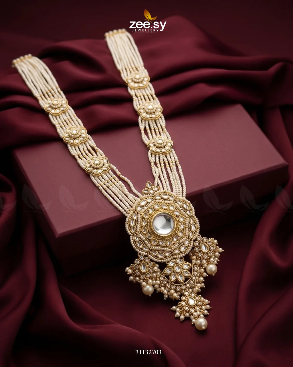 Hyderabadi Bold Kundan Malla Set