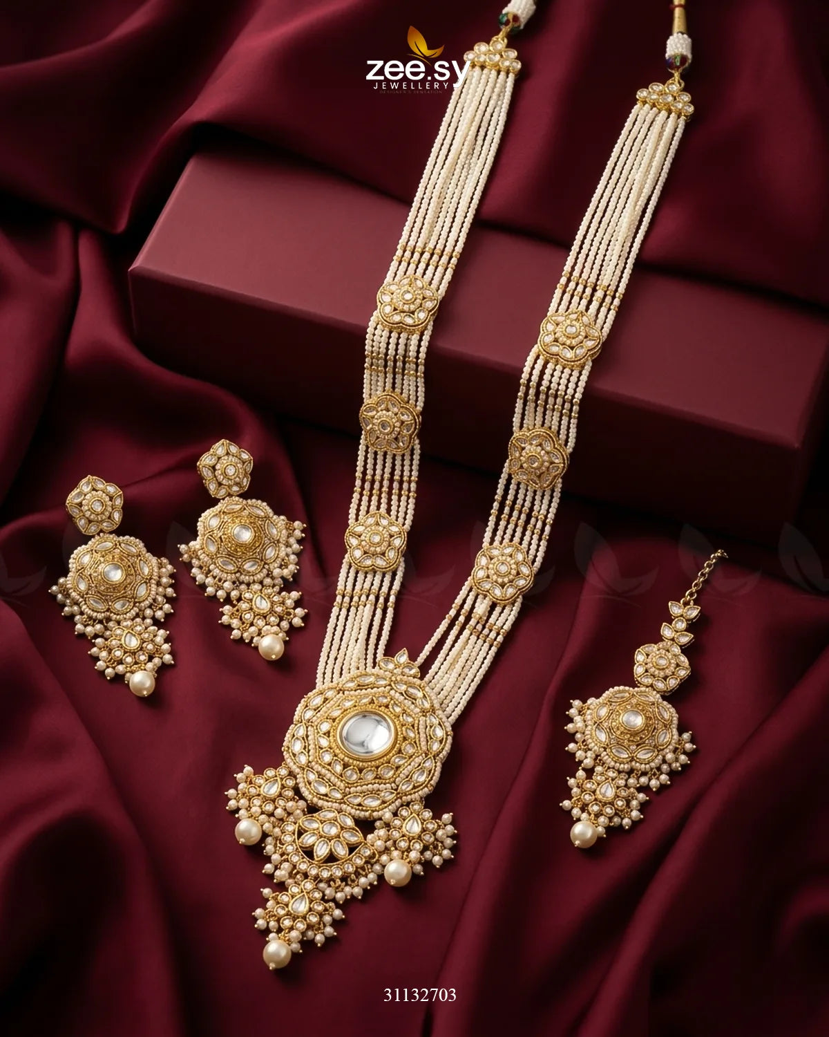 Hyderabadi Bold Kundan Malla Set