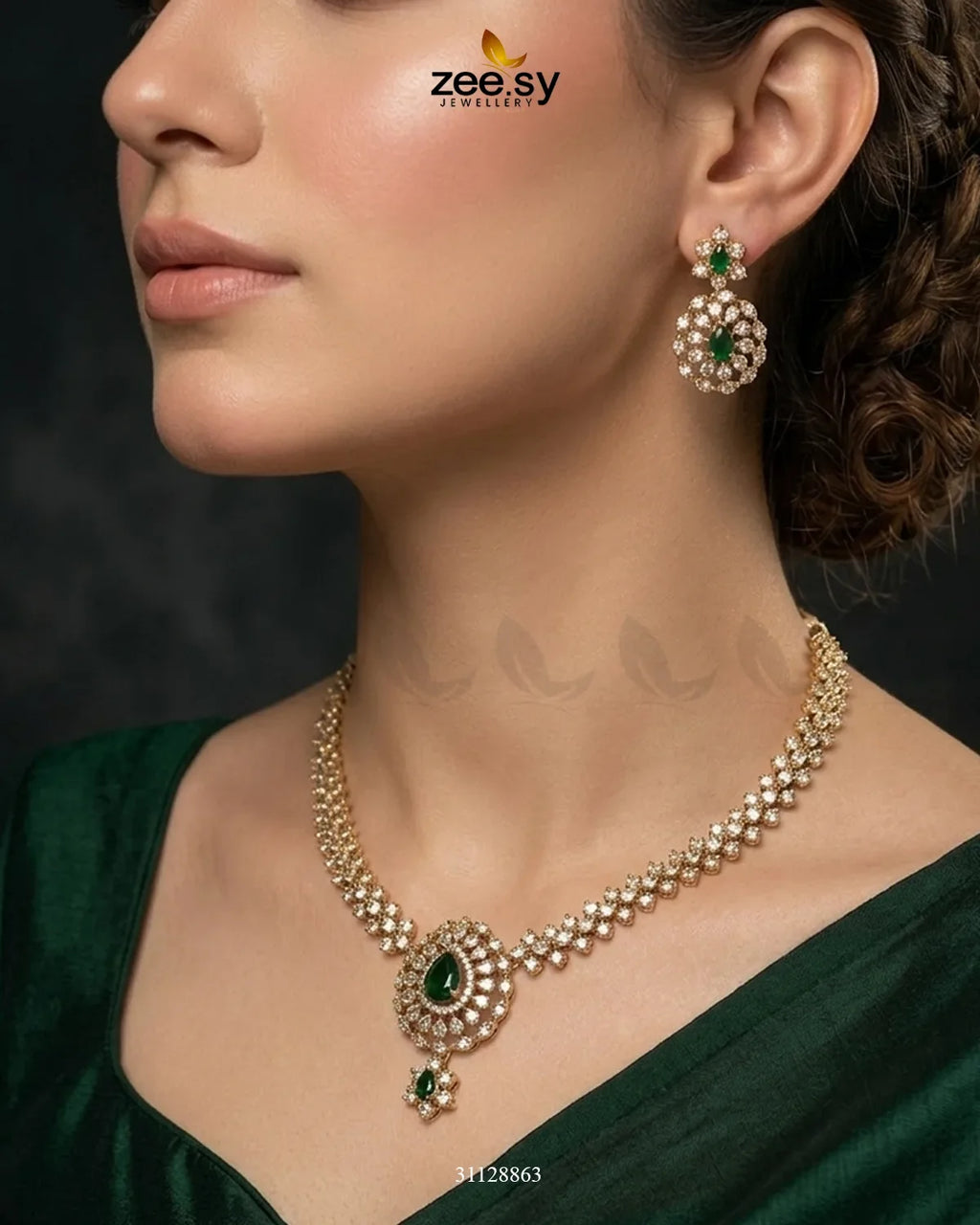 Imperial Uncut Stone Necklace Set
