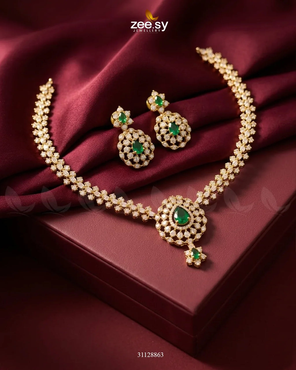 Imperial Uncut Stone Necklace Set