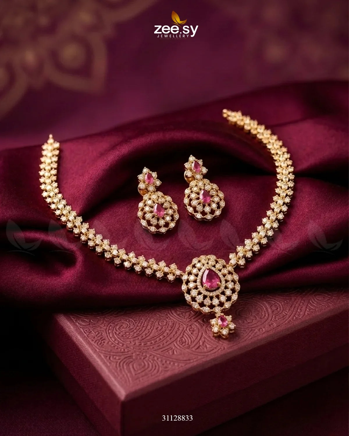 Imperial Uncut Stone Necklace Set