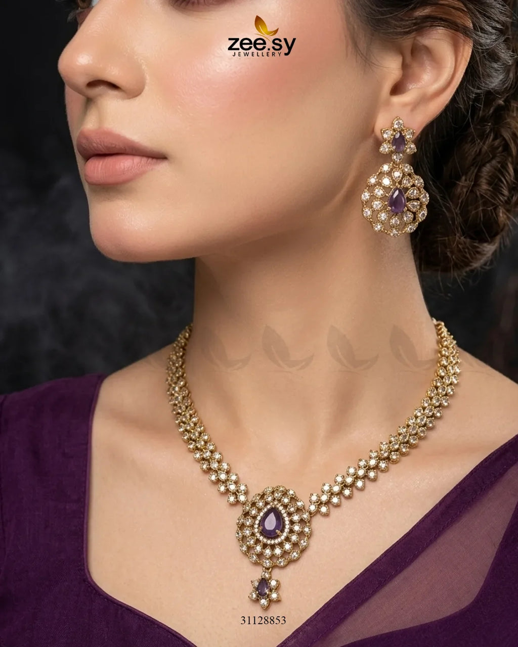 Imperial Uncut Stone Necklace Set