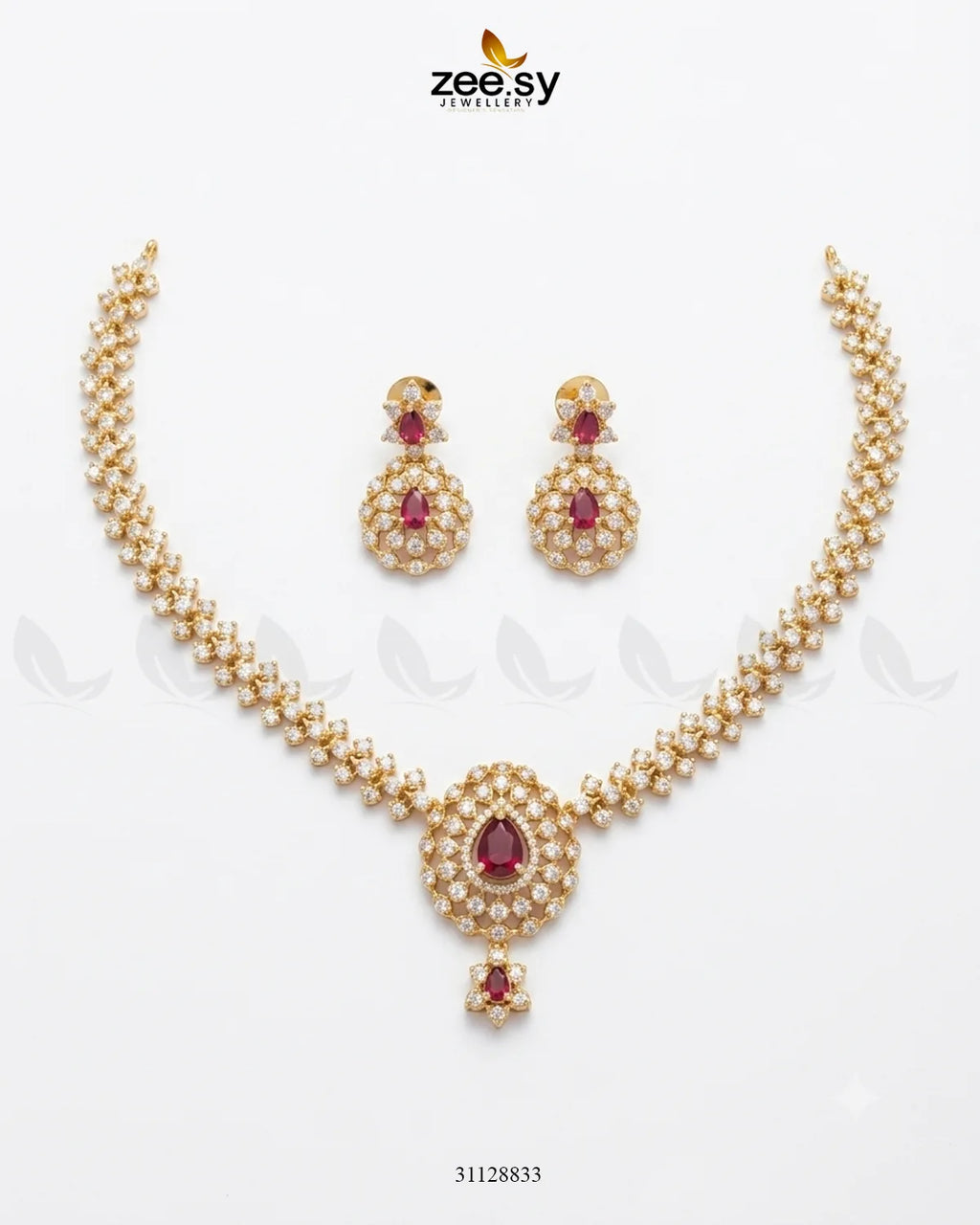 Imperial Uncut Stone Necklace Set