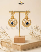 Jade Circular Floral Statement Earrings