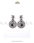 Jade Circular Floral Statement Earrings