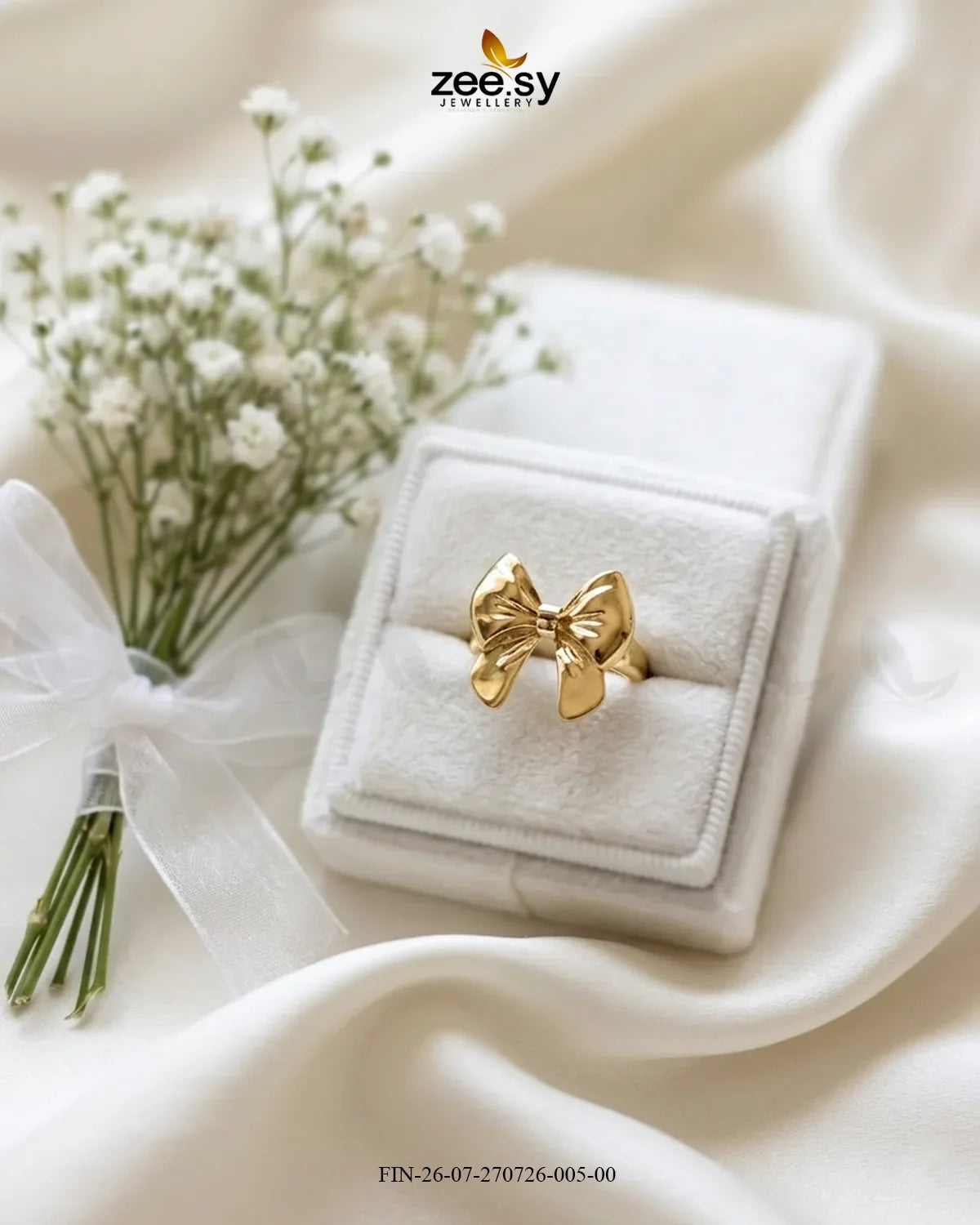 Luxe Curved Ribbon Tie Ring