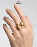 Luxe Curved Ribbon Tie Ring