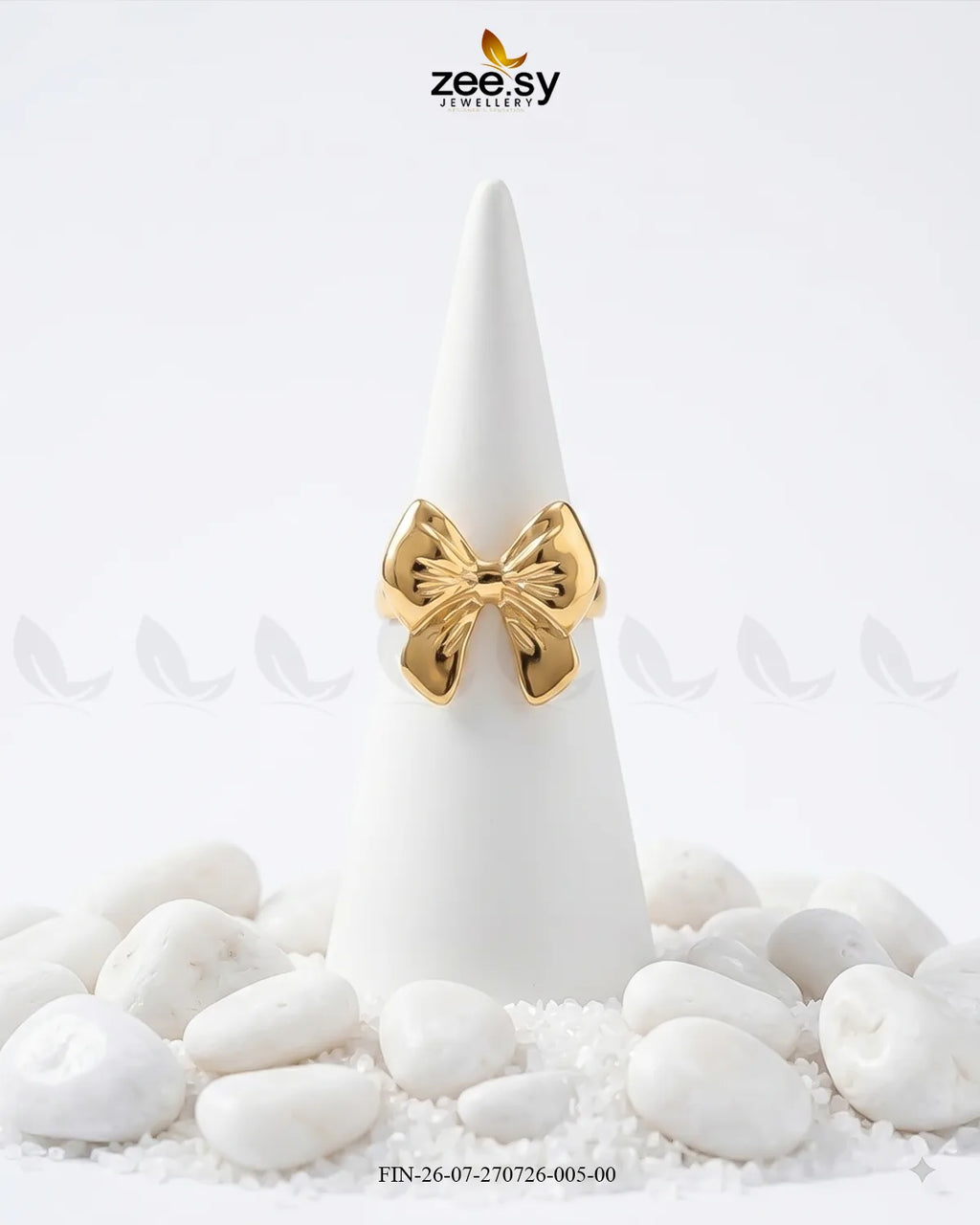 Luxe Curved Ribbon Tie Ring