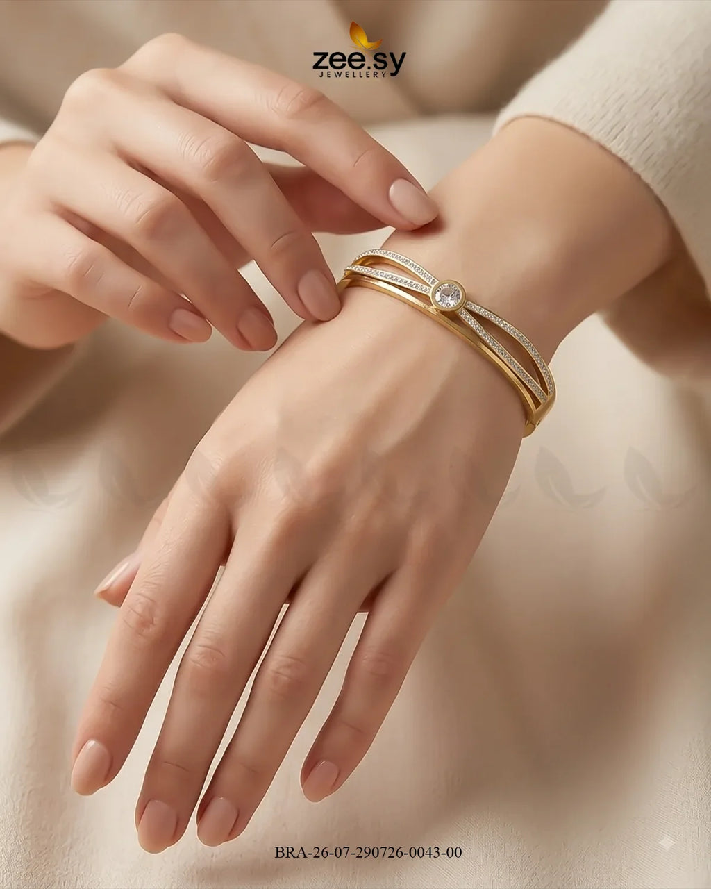 Luxe Infinity Paved Cuff Bracelet